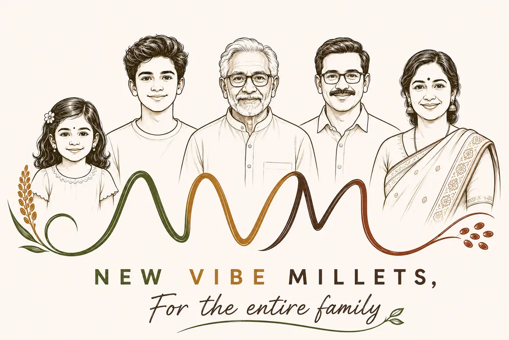 New Vibe Millets (NVM) brand logo